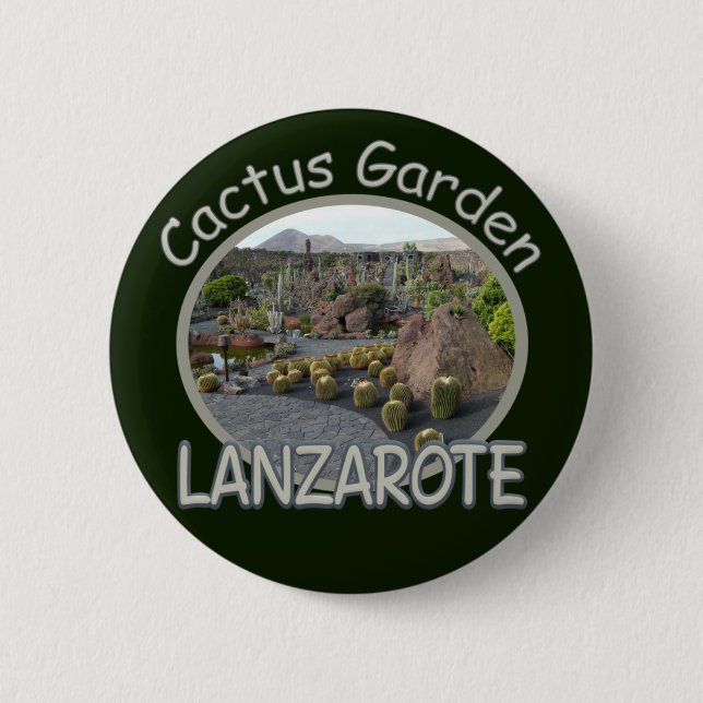 Kaktus-Gartenknopf Button (Vorderseite)