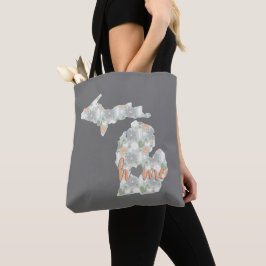 Kaktus gefüllt Michigan Silhouette mit Zuhause Tasche