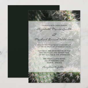 Kaktus-Hochzeit Einladung