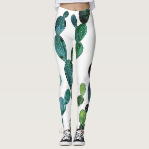 Kaktus-Hype: Trend tropischer Wasserfarben Leggings
