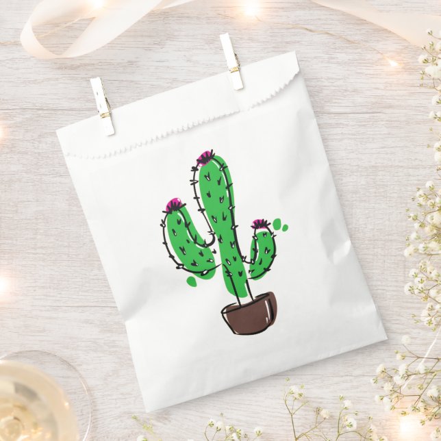 Kaktus in der Bloom Gunst-Tasche Geschenktütchen (Ausgeschnitten)