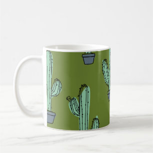 Kaktus in Topf Illustration Kaffeetasse