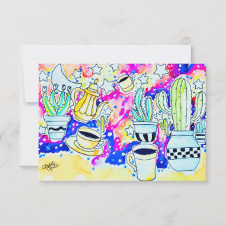 Kaktus Kaffee RSVP Karte