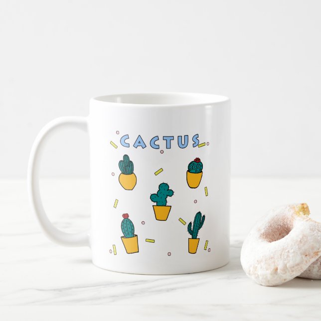 Kaktus Kaffeetasse (Mit Donut)