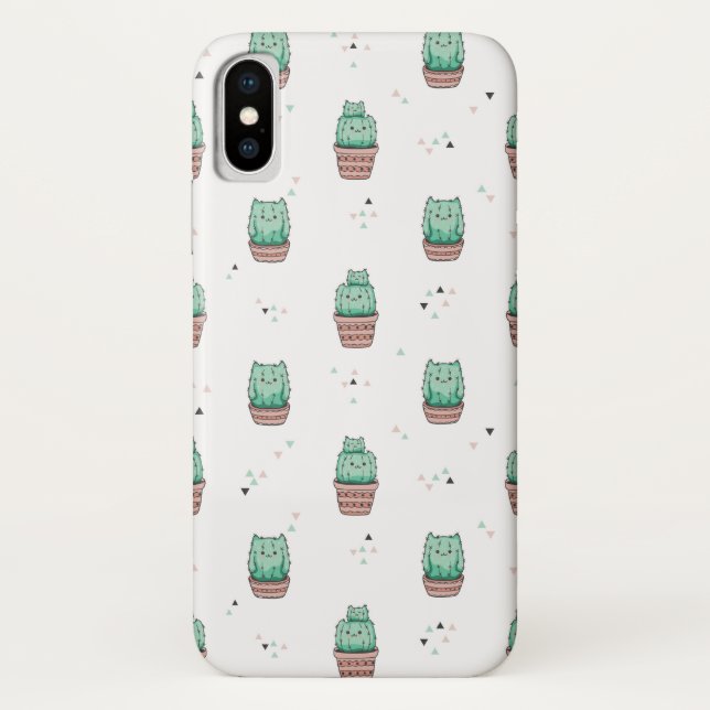 Kaktus-Katze iPhone X Fall Case-Mate iPhone Hülle (Rückseite)