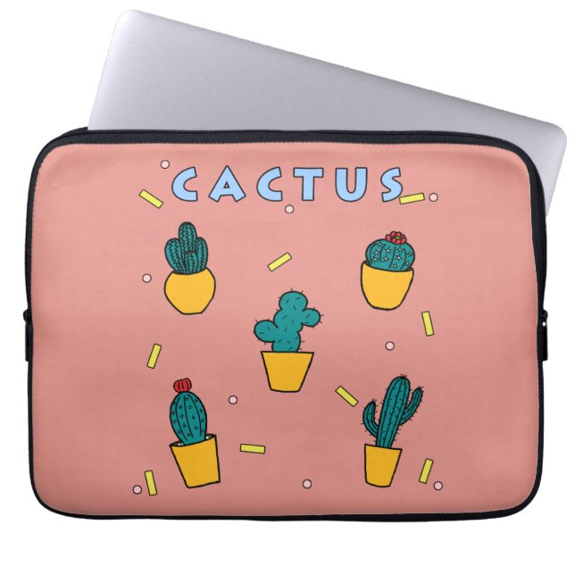Kaktus Laptopschutzhülle (Vorderseite)