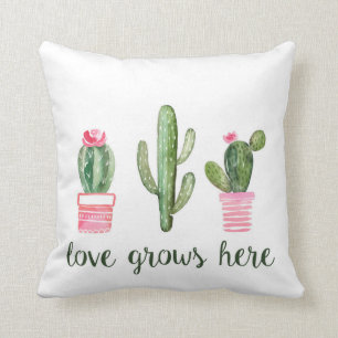 Kaktus Liebe wächst hier Kakteen Dekorative Pillow Kissen