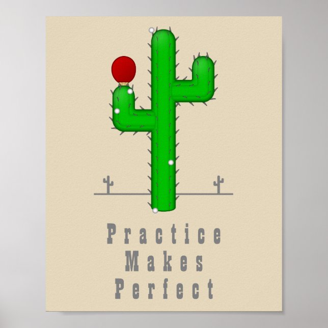 Kaktus macht perfekt poster (Vorne)