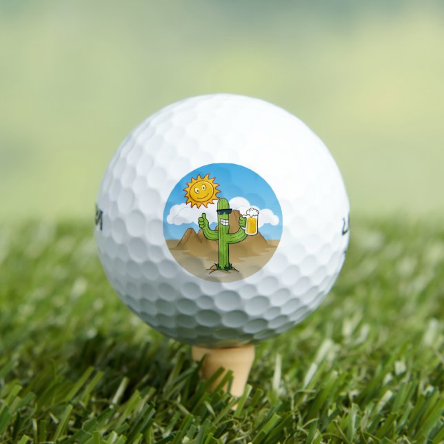 Kaktus mit Bier Golfball (Insitu T-Shirt)