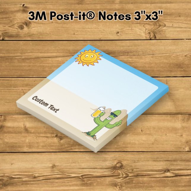 Kaktus mit Bier Post-it Klebezettel (Von Creator hochgeladen)
