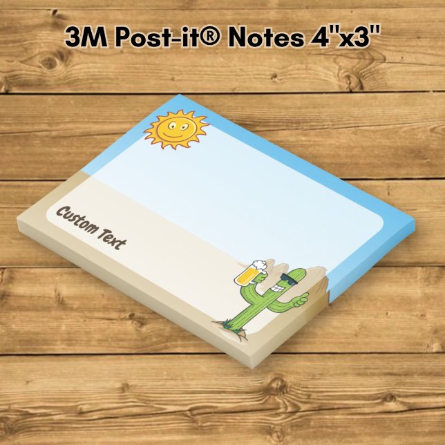 Kaktus mit Bier Post-it Klebezettel (Von Creator hochgeladen)