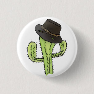 Kaktus mit Hut Button