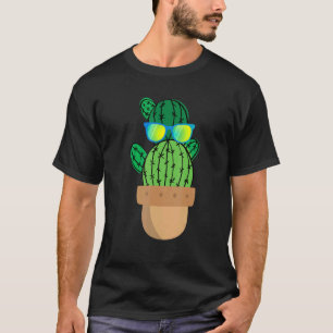 Kaktus mit Sonnenbrille Cacti Sukkulent Topf T-Shirt