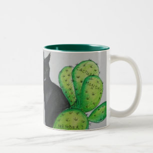 Kaktus Montag Zweifarbige Tasse