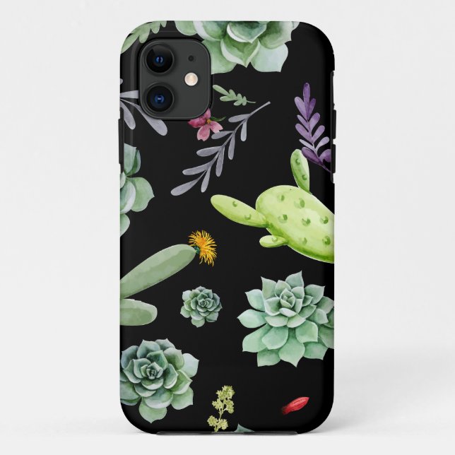 Kaktus-Muster 2 Case-Mate iPhone Hülle (Rückseite)