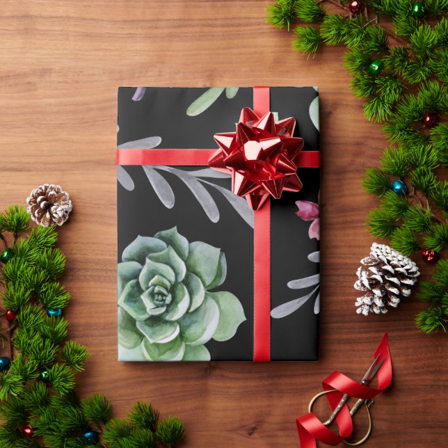 Kaktus-Muster 2 Geschenkpapier (Feiertagsgeschenk)