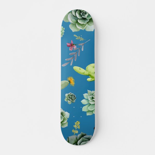 Kaktus Muster 5 Skateboard (Vorne)