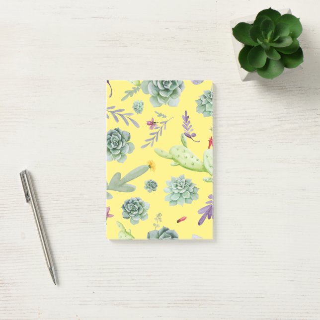 Kaktus Muster 9 Post-it Klebezettel (Büro)