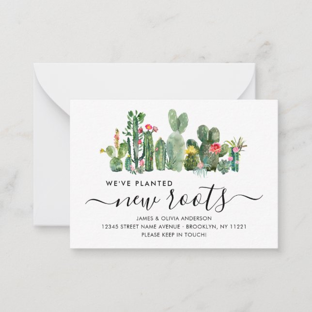 Kaktus Planet Neue Roots Bewegte Karte (Vorderseite)