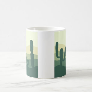 Kaktus, Sonne und Wüste Kaffeetasse