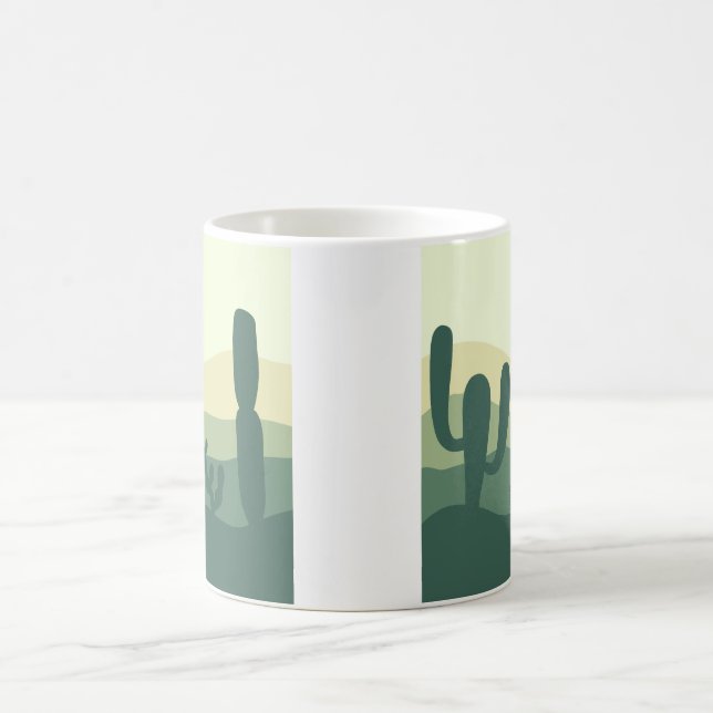 Kaktus, Sonne und Wüste Kaffeetasse (Mittel)