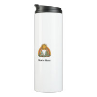 Kaktus-Sonnen-Regenbogen-Tasse mit individuellem N