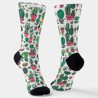 Kaktus Sukkulenten Muster Socken