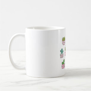 Kaktus Sukkulenten Pflanzen Doodles Aufkleber Pack Kaffeetasse