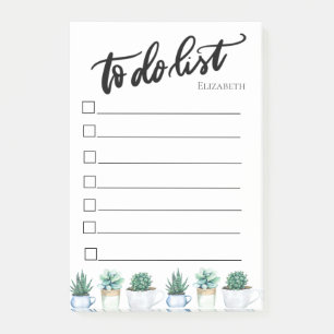 Kaktus, Sukkulenten To-Do-Liste  Post-it Klebezettel