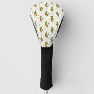 Kaktus u. saftiges Polk-Punkt-Muster Golf Headcover