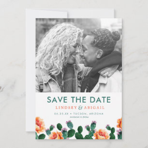 Kaktus und Blume Save the Date