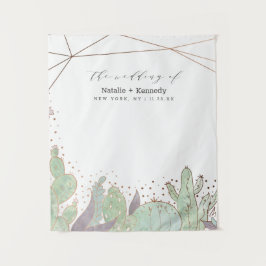 Kaktus und Succulents - Hintergrund des geometrisc Wandteppich