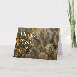 Kaktus und Wildblumen, vielen Dank Dankeskarte