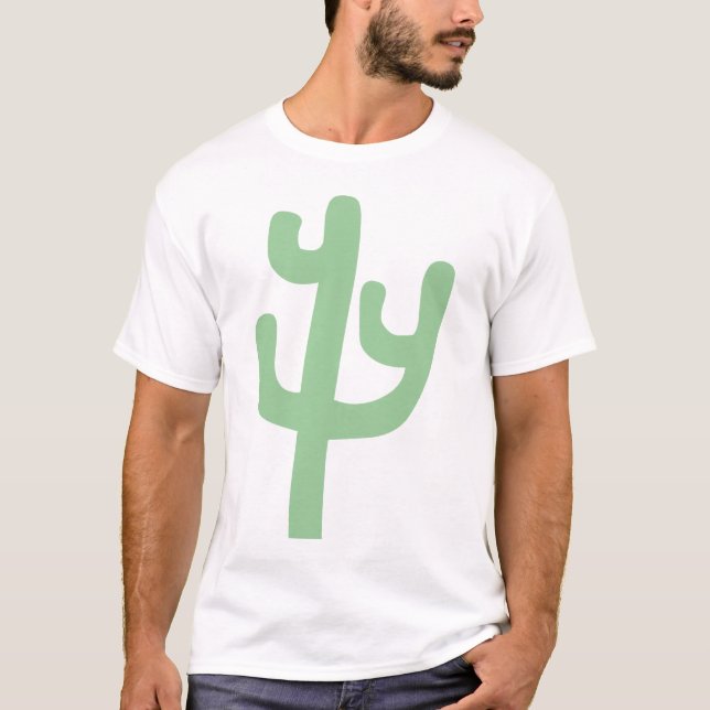 Kaktus - verblasst grün T-Shirt (Vorderseite)