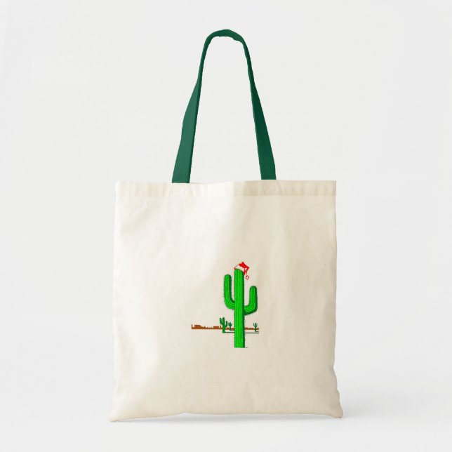 Kaktus-Weihnachtsbaum - Budget-Tasche Tragetasche (Vorne)