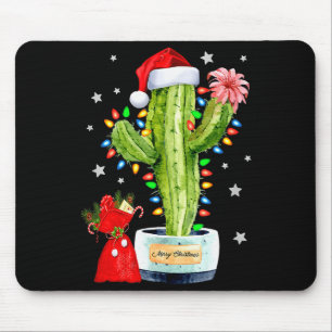 Kaktus Weihnachtspullover Lichter Santa Weihnachte Mousepad