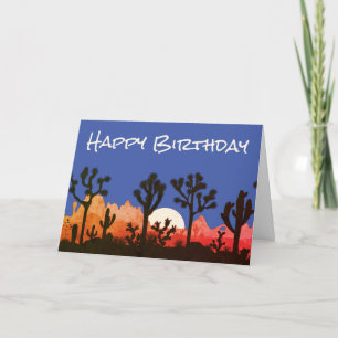 Kaktus Western Südwestliches Thema Geburtstag Karte