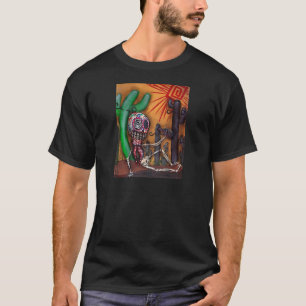 Kaktus-Wüsten-Skeleton Tag des toten Shirts