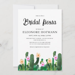 Kaktusblüten Braut Fiesta Einladung