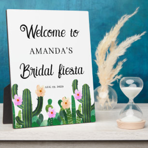 Kaktusblüten Bridal Fiesta Willkommen Fotoplatte