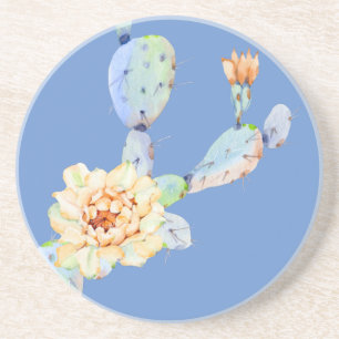 Kaktusblüten-Wüstenblumen-Aquarell Getränkeuntersetzer