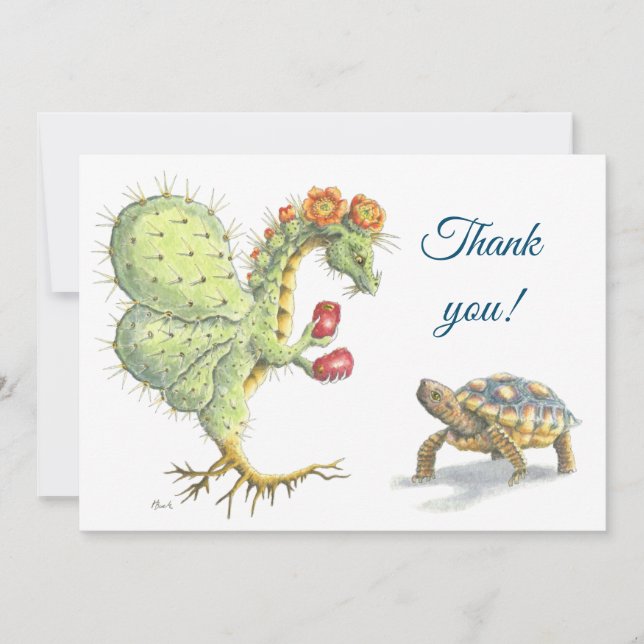 Kaktusfeigedrache u. -schildkröte - danke zu (Vorderseite)
