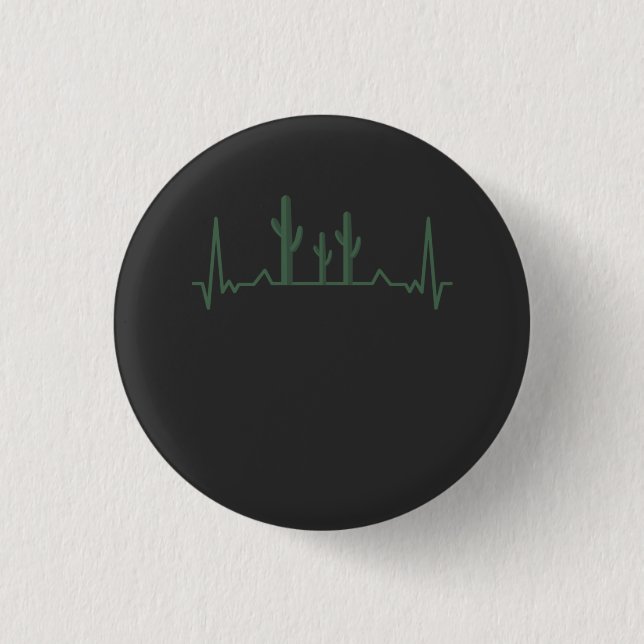 Kaktusherzschlag Button (Vorderseite)