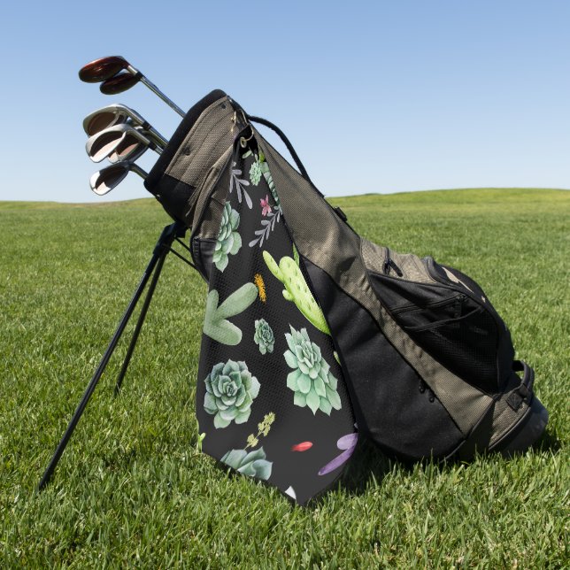 Kaktusmuster 2 golfhandtuch (Gras)