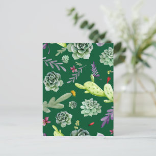 Kaktusmuster 3 postkarte