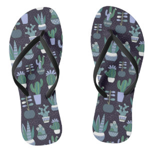 Kaktusmuster Flip Flops
