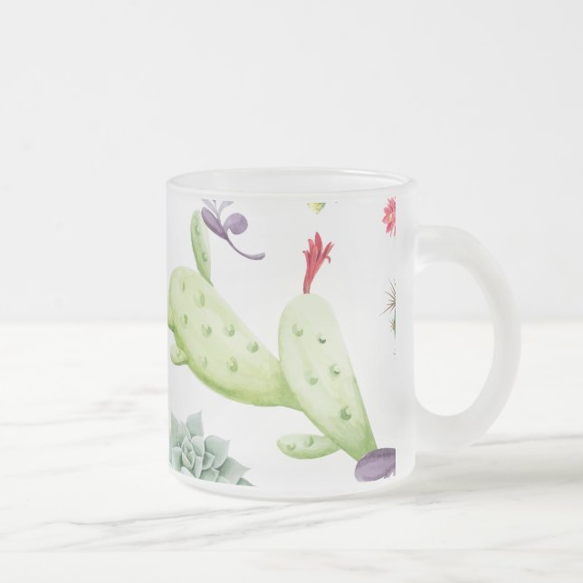 Kaktusmuster Mattglastasse (Rechts)