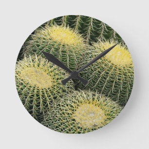 Kaktusmuster Runde Wanduhr