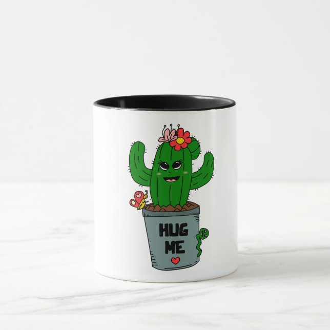 Kaktusumarmung Tasse (Zentrum)
