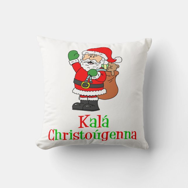 Kala Christougenna Griechische Weihnachtszeit Kissen (Vorderseite)